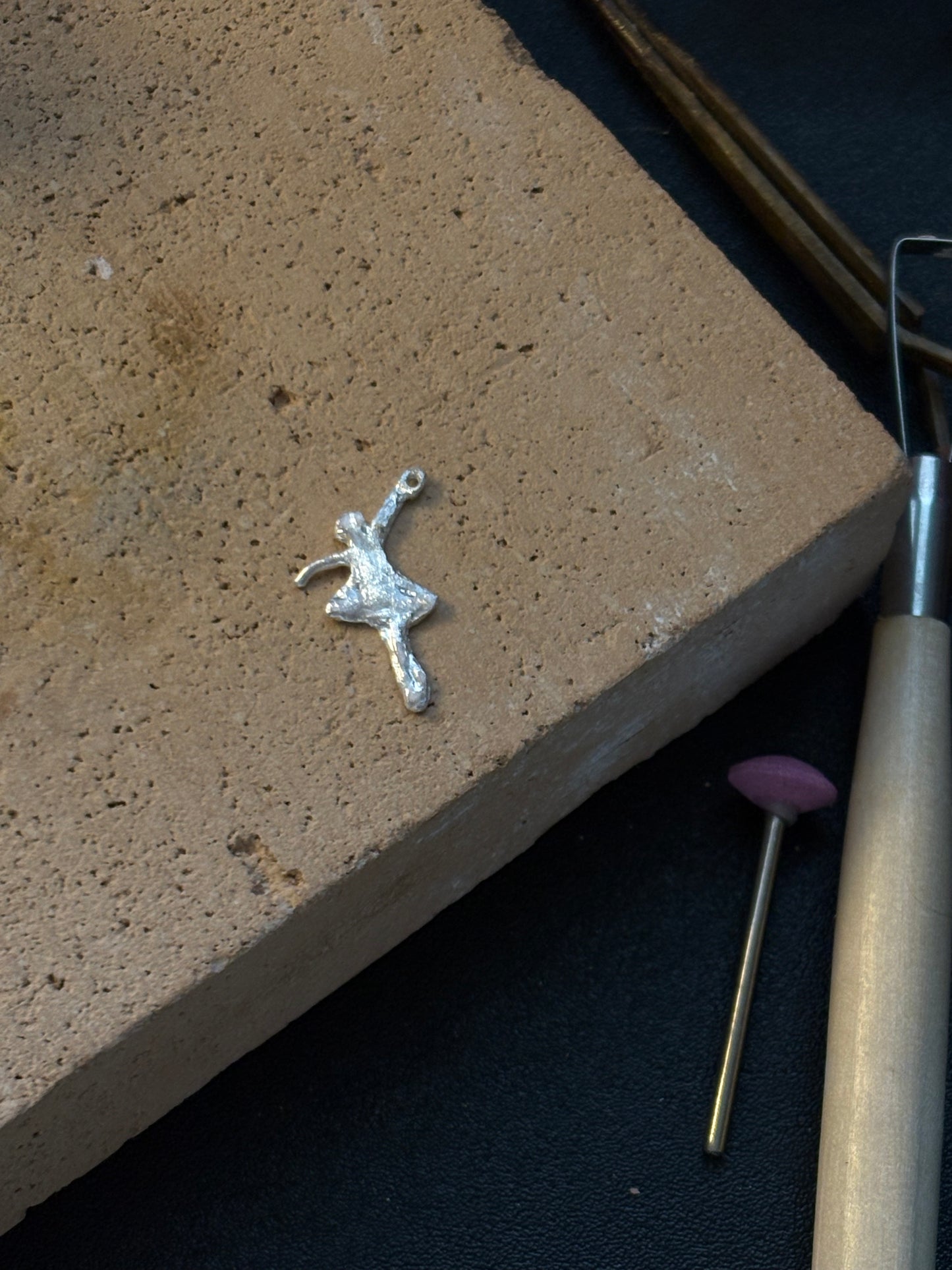 Handcrafted ballerina pendant