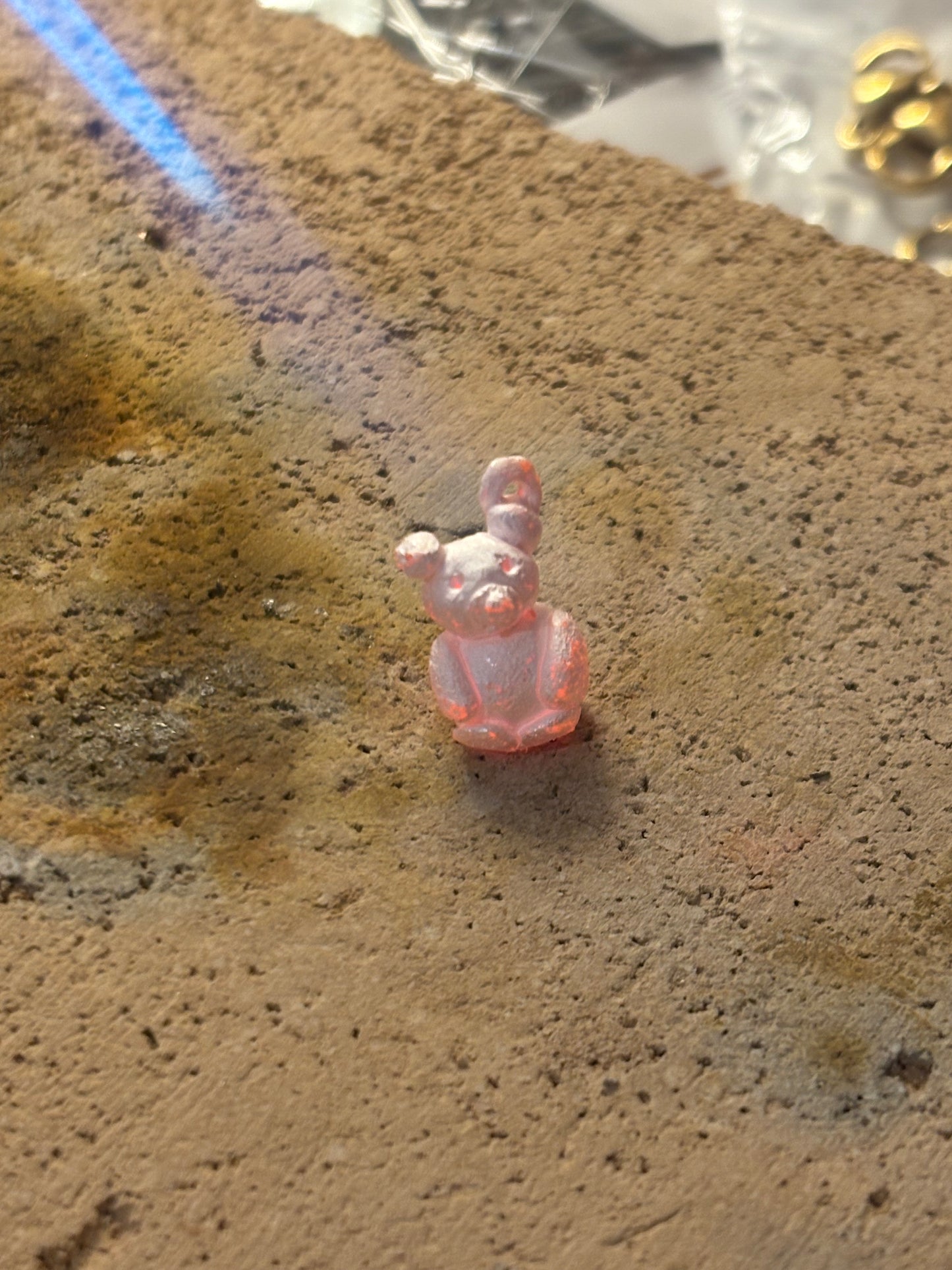 Handcrafted teddy bear pendant