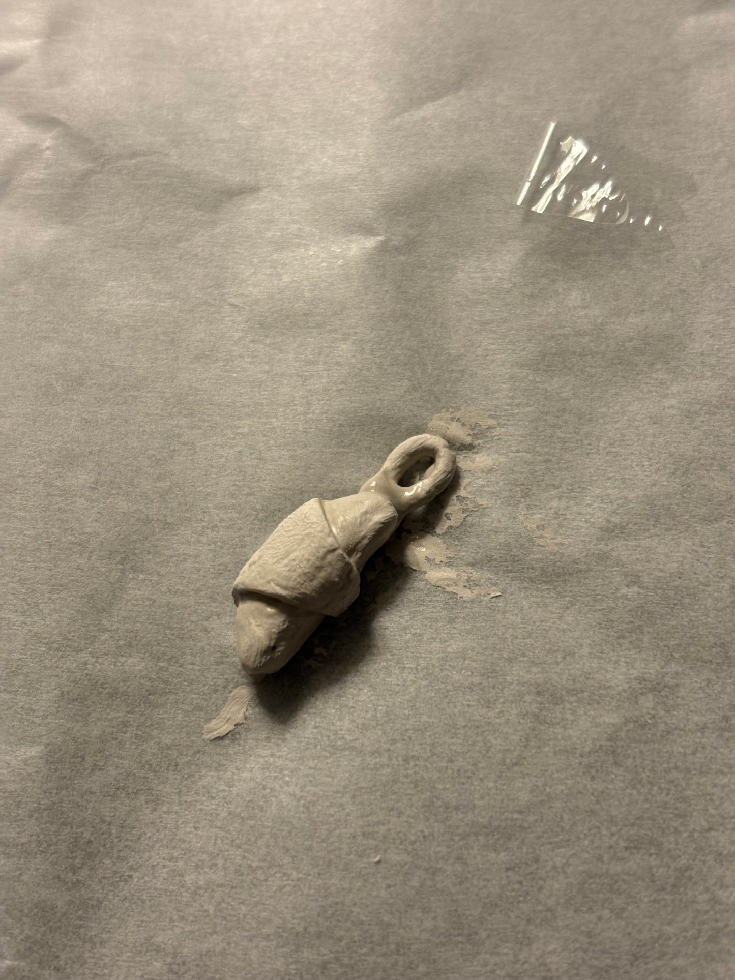 Handcrafted croissant pendant