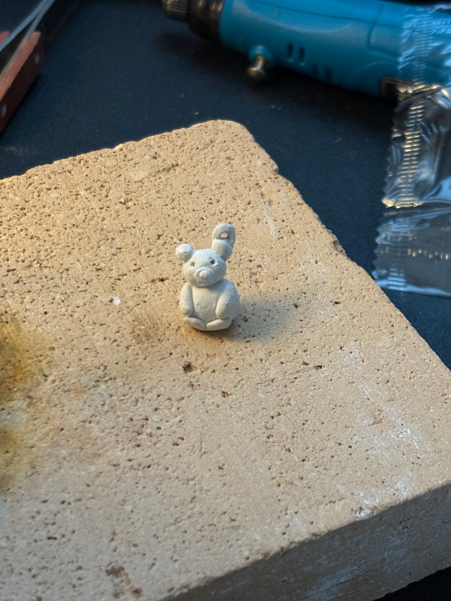 Handcrafted teddy bear pendant