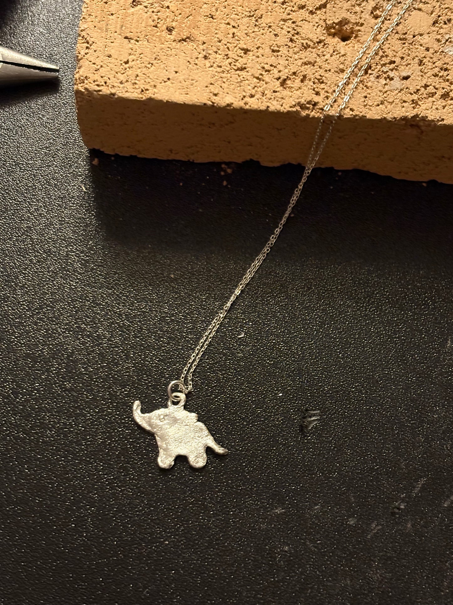 Handcrafted elephant pendant